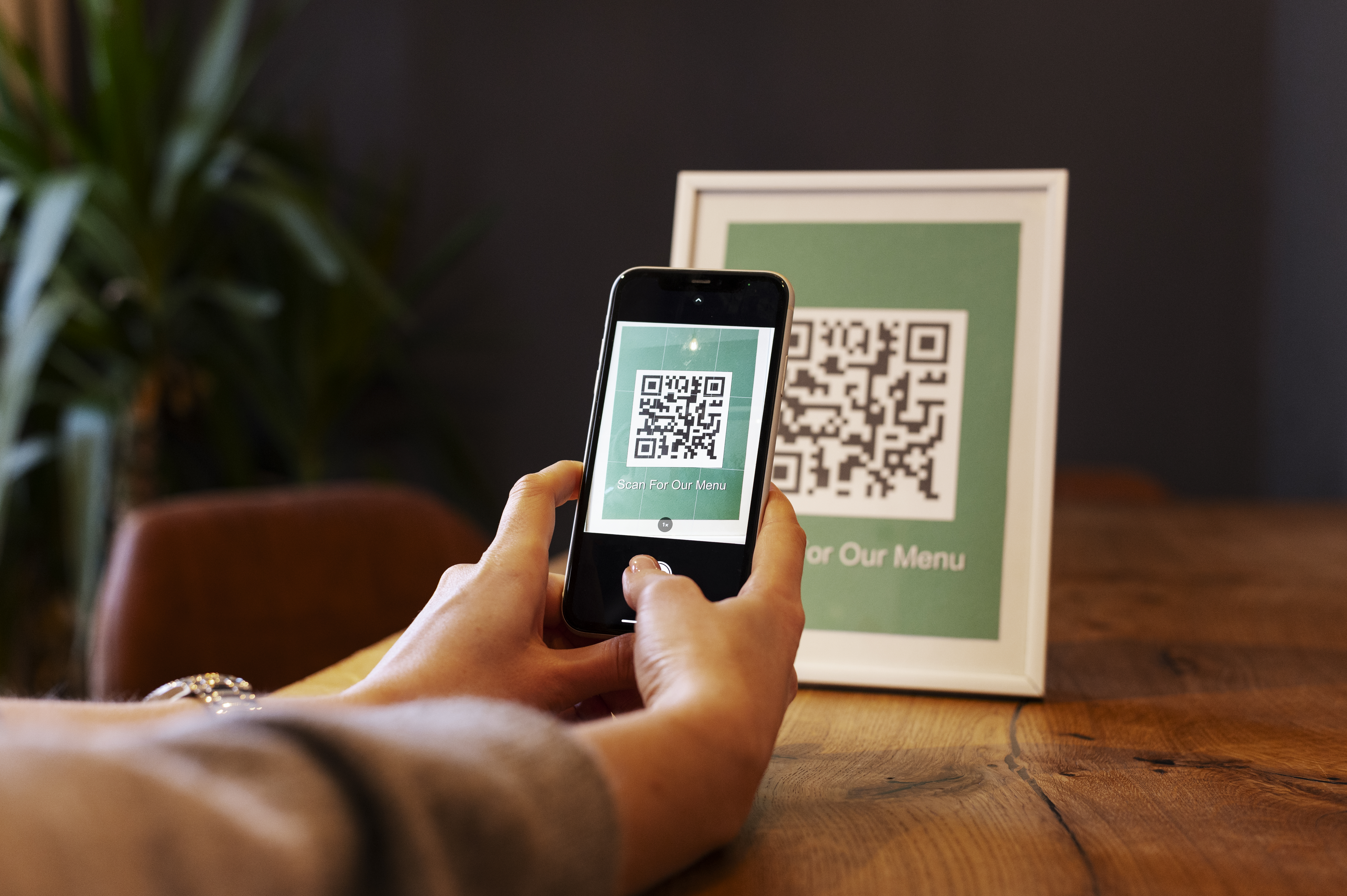 People using QR codes